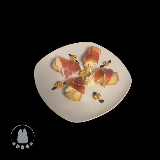 Leckere und einfache Gerichte mit Iberico Schinken und Birnen