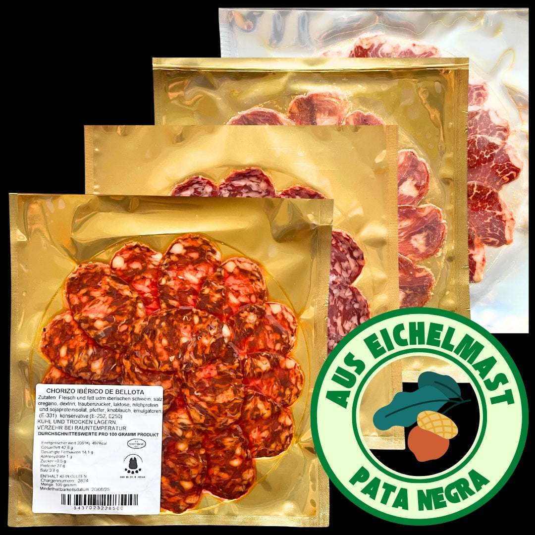 ⚫️ 400 g - Alle Schnitte - Wurstwaren nur von 'Pata Negra', 6+Monate gereift