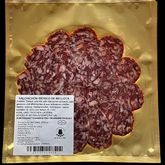 ⚫️ 100 g -SALCHICHON - Iberico 'Bellota Pata Negra', 6+Monate gereift