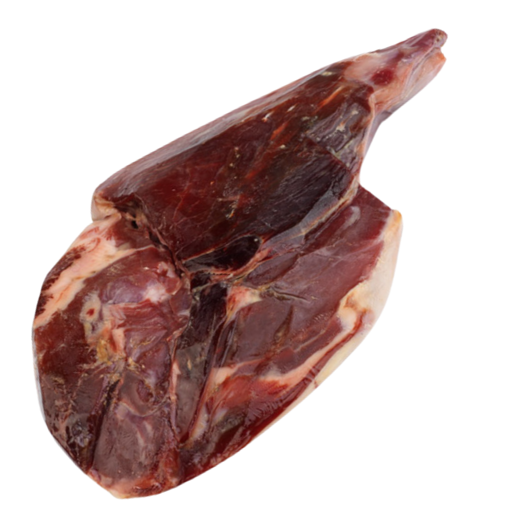 Iberischer Schinken ohne Knochen, ganzes Stück, vorbereitet für Weiterverarbeitung