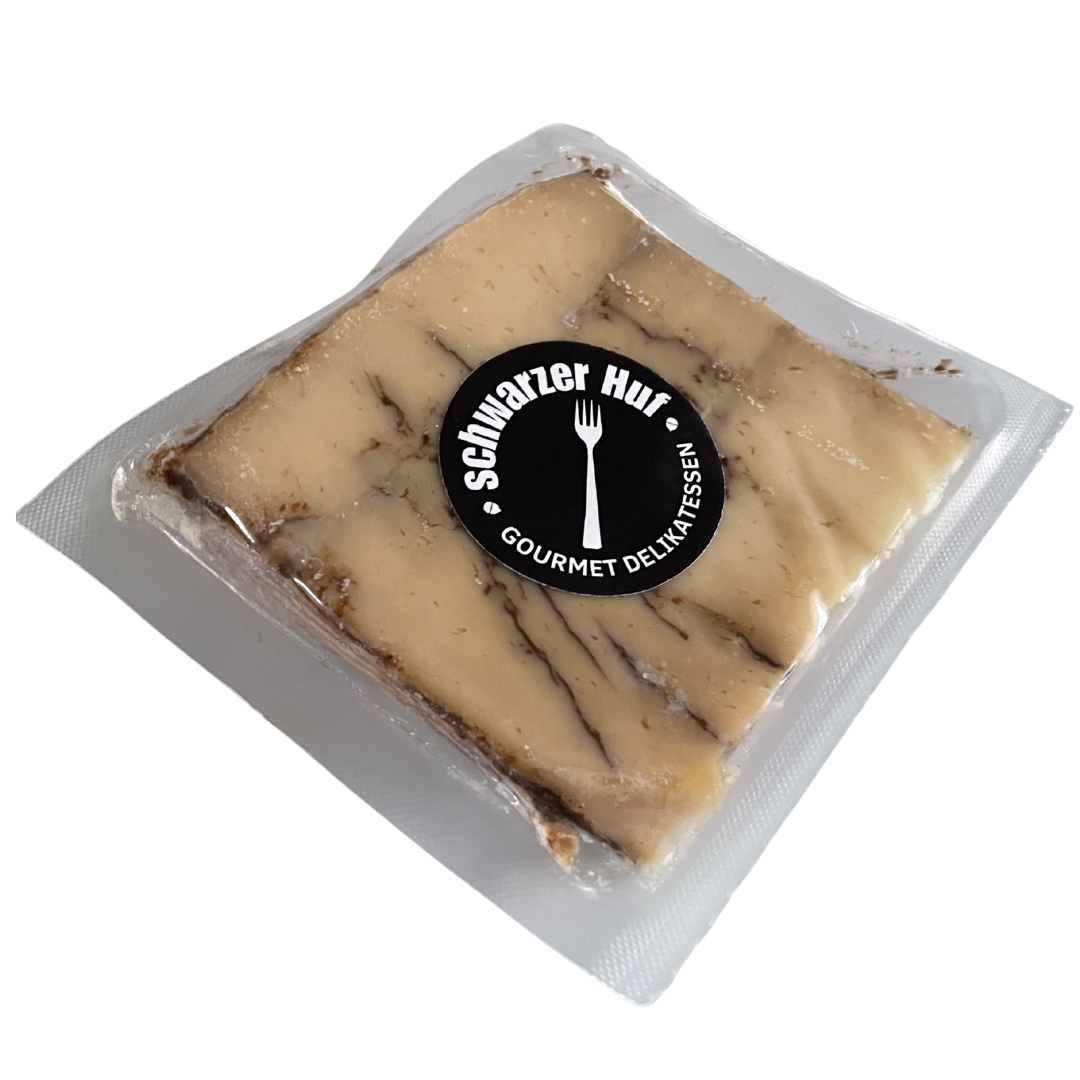 Vakuumverpackter spanischer Schafskäse mit Trüffel, aromatisch und fein marmoriert, Premium Delikatesse von Schwarzer Huf