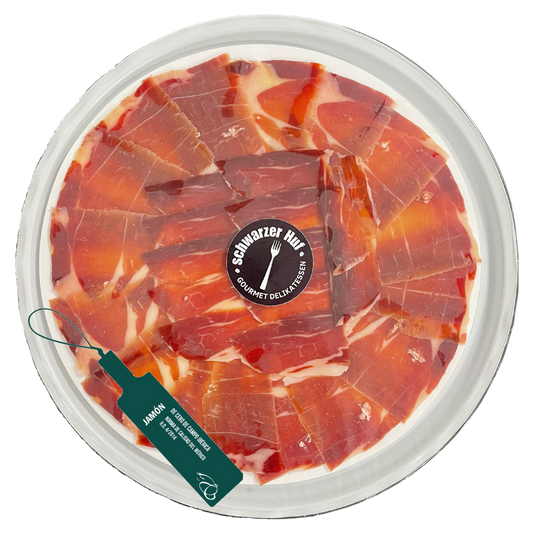 Handgeschnittener Jamón Ibérico Green Label Cebo de Campo in Schutzatmosphäre, 90 g