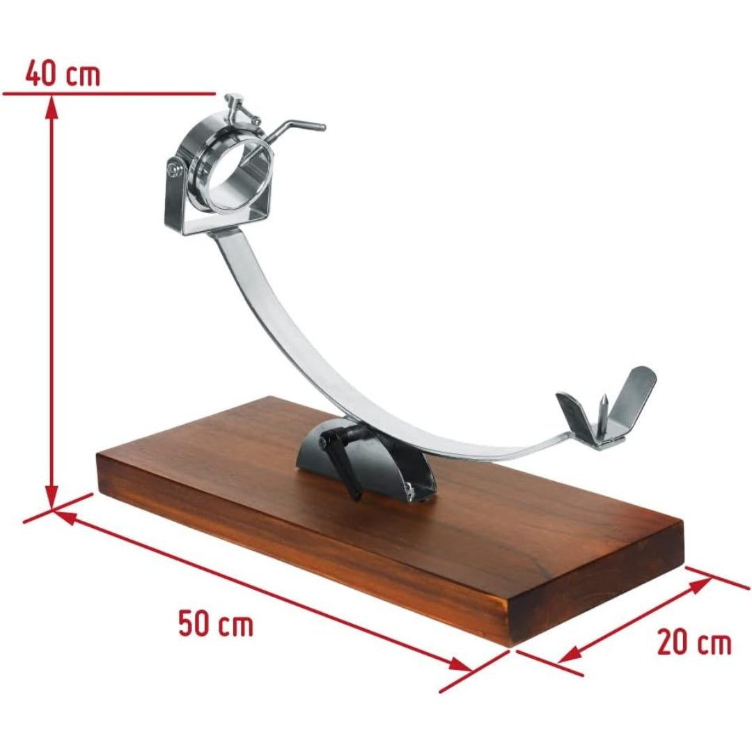 Abmessungen des Schinkenhalters NERTHUS FIJ 853 mit verstellbarer Basis und drehbarem Kopf