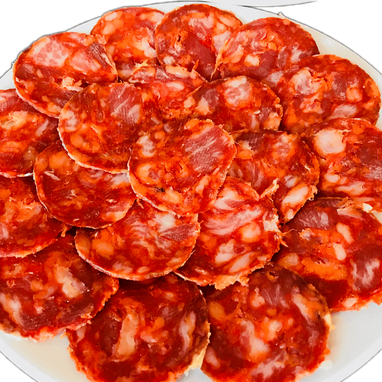 Chorizo aus Eichelmast. Hochwertige Iberico Pata Negra Aufschnittsorten.
